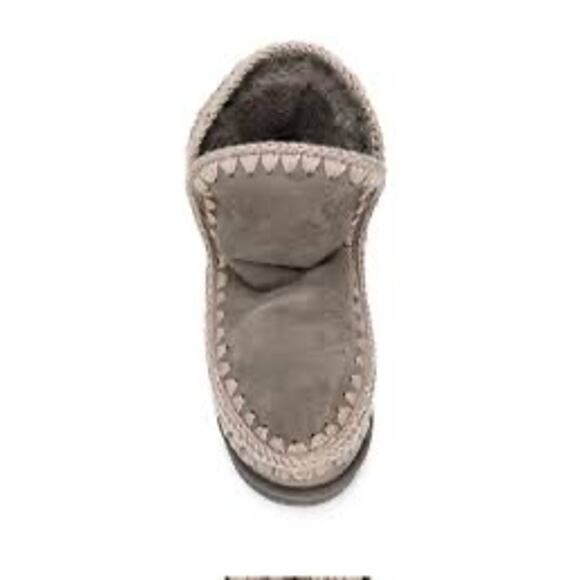 MOU Women's Gray Eskimo Crochet Stitch-Trim Sneaker Boots Size EU 40 - Picture 1 of 15